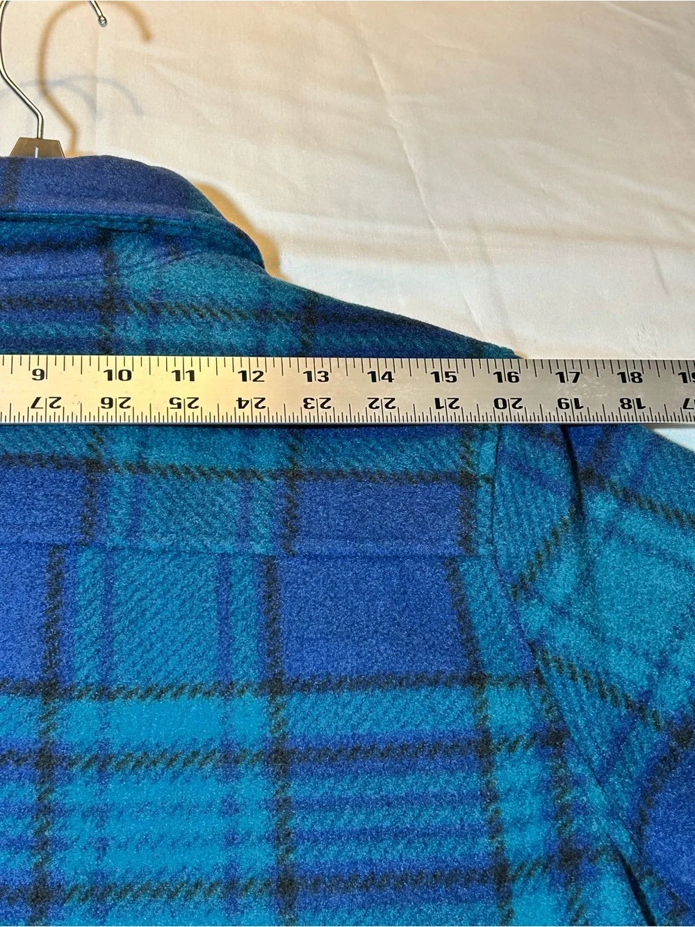 Hurley Blue & Teal Plaid Zip Fleece Jacket